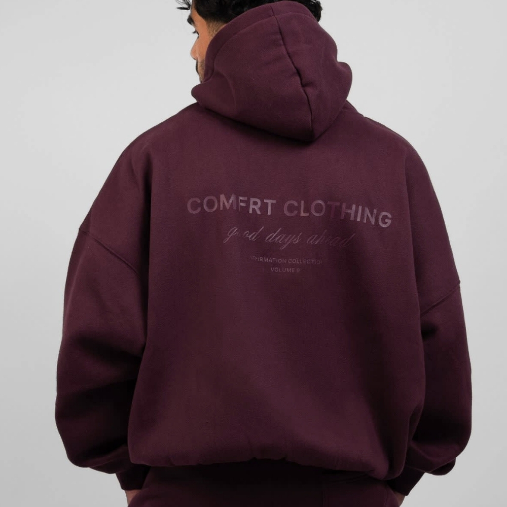 PRICE FIRM! ❤️NIP❤️ COMFRT AFFIRMATION HOODIE MAROON Unisex MEDIUM M